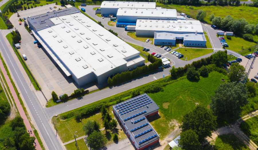 warehouse and logistics lead generation represented by aerial photo