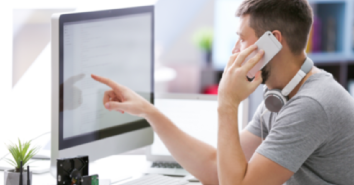 man discussing the results of working with a content marketing agency