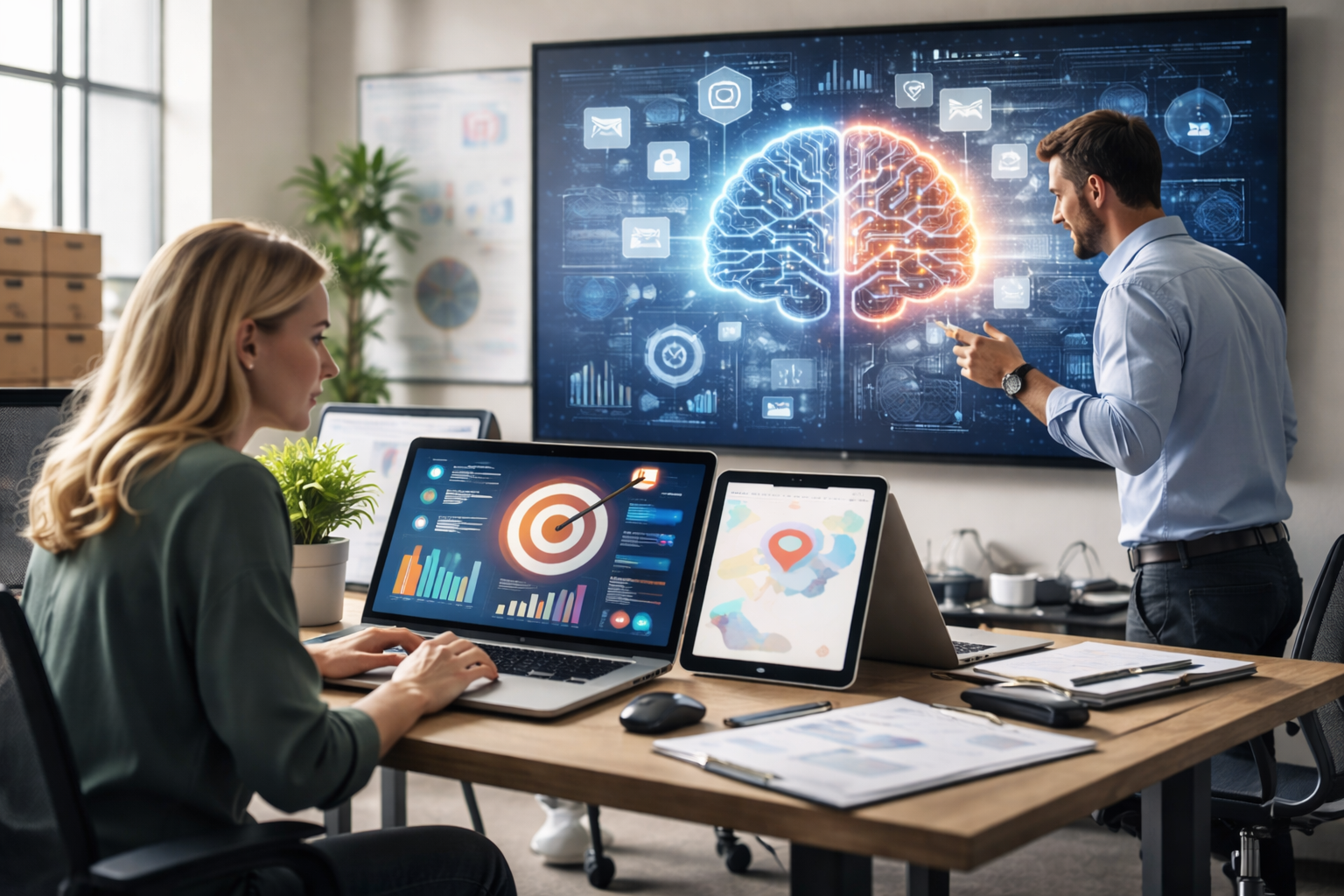 Team discussing how to leverage ai in marketing strategy for 2026 and beyond